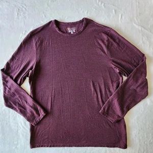 Cloudveil 100% Merino Wool Shirt Base Layer Mens XL Long Sleeve Lightweight Plum - Picture 1 of 12