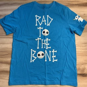 Disney Jack Skellington bones Boys kids T-Shirt M 8 Cotton Short Sleeve Tee new - Picture 1 of 10