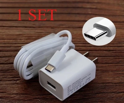 1 Set x Micro USB Charger Data Cable Cord + wall charger For Android Samsung LG - Image 1 of 2