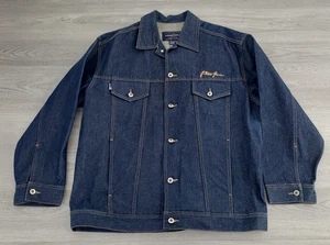 Giacca denim Phat Farm XL bandiera blu logo vintage hip hop New York Y2K streetwear - Foto 1 di 22