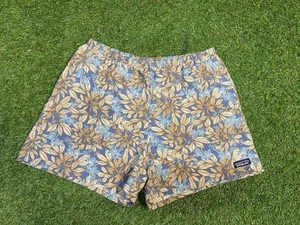 Patagonia Badehose Herren L6" Schrittlänge braun Blumen gefüttert Baggie Shorts Löcher - Bild 1 von 11
