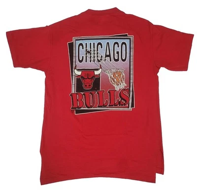 Vintage Chicago Bulls NBA Mens Shirt Large USA Made Single Stitch Embroidered - Image 1 of 4