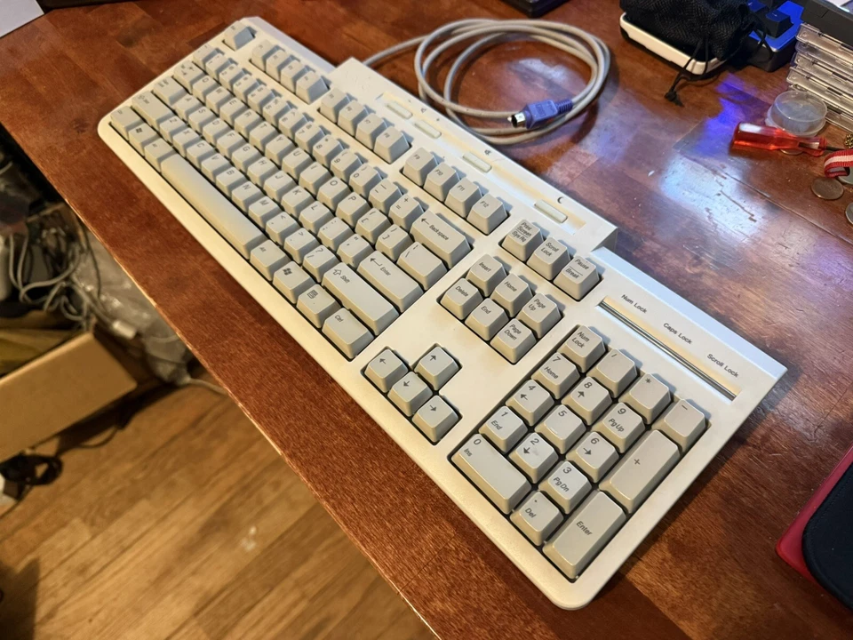 Sony Vaio PCVA-KB4P/U Desktop PS2 Wired Keyboard w/ Num Pad Six Pin PC Clean - Image 1 of 3