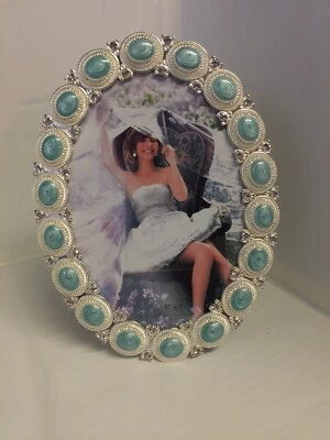 Marco de fotos Eastwind Gifts 5x7 Sea Cabujon nuevo en caja Foto 1 de 4