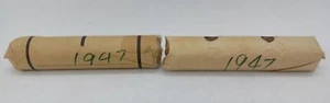 1947 Canadian Pennies (50 coins per roll) 2 Rolls - Picture 1 of 2