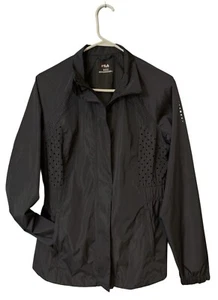 Fila Sport Retro Woman's Casual Lightweight Windbreaker Jacket Black Size M - Picture 1 of 5