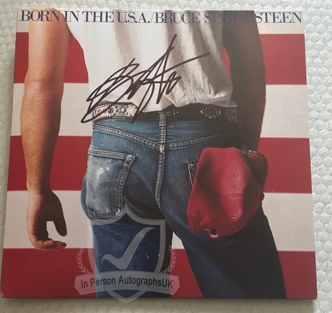 Bruce Springsteen Signed Vinyl LP Born in the USA OnlineCOA AFTAL #12 Cover