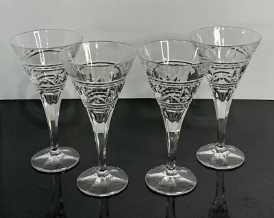 Royal Limited 24% Lead Crystal Water Goblet (s) LOT OF 4 Glass RLZ7 Czech 10-oz - Image 1 of 4