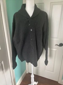 NWT PENDLETON Mens Gray Button Collar Cardigan 100% Lambs wool XL - Picture 1 of 12