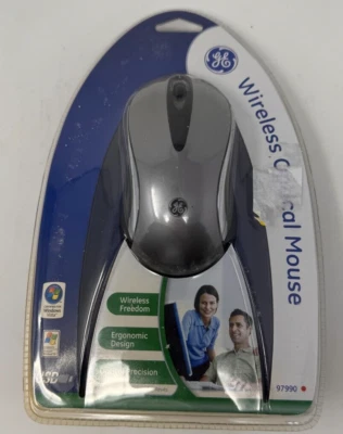 GE Wireless Optical Mouse + Receiver Model HO97990-Complete w/CD-ROM Instruction - Image 1 of 2