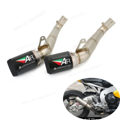 For Honda CBR1000RR 2008-2016 Exhaust Pipe 61mm Muffler Escape No DB Killer Tips - Image 1 of 4