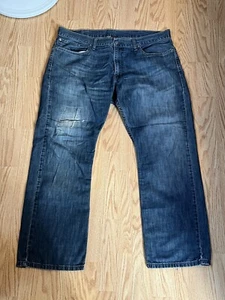 Mens Levis 514 Slim Straight Fit Blue Jeans size 38 X 30 Classic Look Dark Wash - Picture 1 of 9