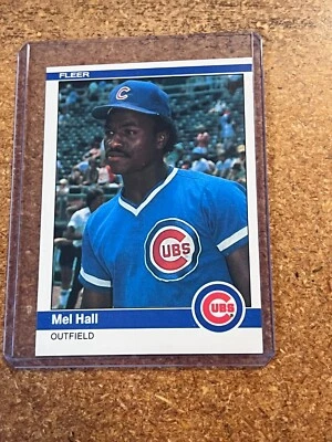 1984 Fleer Baseball # 493 Mel Hall - Image 1 of 4