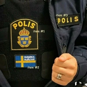 SWEDEN SWEDISH POLISEN POLIS PIKETEN PIKETENHETEN velkrö 3-PC: SVENSKA HJÄLTAR - Picture 1 of 12