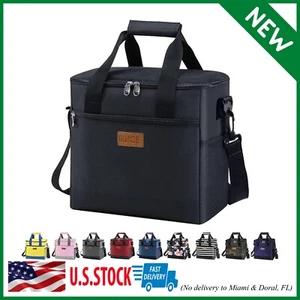 Large Insulated Cooler Bags Multi Compartment Thermal Lunch Tote Collapsible New - Picture 1 of 7
