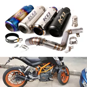 Escape Middle Link Pipe Muffler Exhaust Tips Modified For Duke 200 390 2012-2016 - Foto 1 di 12