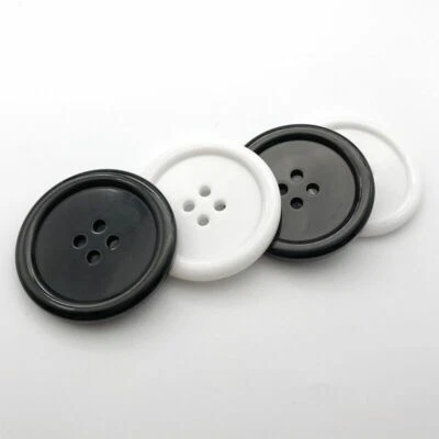 50mm 2" Large Resin Coat Sewing 4-holes Round Buttons DIY Accessories Garment - Image 1 of 4