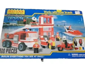 Best Lock Bricks Construction Toy Town Never Open Vintage - Picture 1 of 15