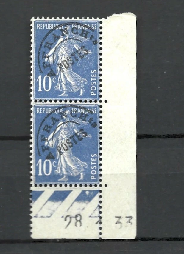 CD6 coin daté type semeuse préoblitéré YT 52 tirage du 28-03-1933 sans gomme - Photo 1/1