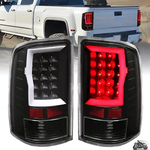 LED Tail Lights Lamps Black For 2007-2013 2014 GMC Sierra 1500 2500 HD 3500 HD - Picture 1 of 23