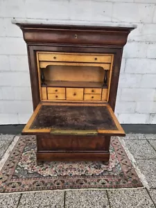 SECRETAIRE CARLO X, PRIMI '800, PIUMA DI MOGANO, DIM 98 X 43 H 148 CM - Foto 1 di 18