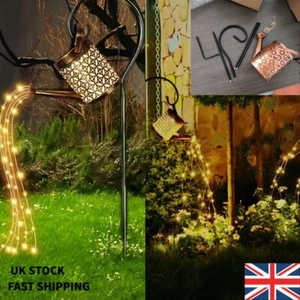 Solar Powered Watering Can with Lights Hanging Garden Decor for Patio Yard - Picture 1 of 22