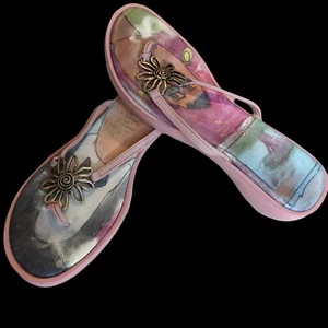 Diego di Lucca Size 8 Women's Embellished Multi-color Flip-flop Sandal - Picture 1 of 8
