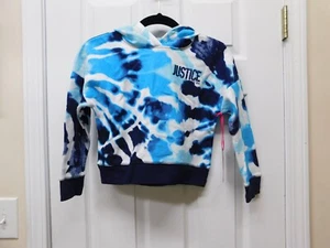 Justice Girls Fleece Hoodie Sweatshirt-Turquoise-XL Plus (16P-18P)-NWT - Picture 1 of 3