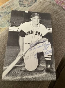 Matt Batts Auto on Sepia Postcard - Boston Red Sox W/personalized Note On Back - Picture 1 of 2