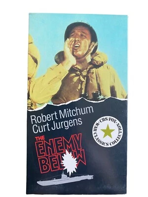 The Enemy Below (VHS 1990) Robert Mitchum Curt Jurgens CBS/FOX - Image 1 of 4