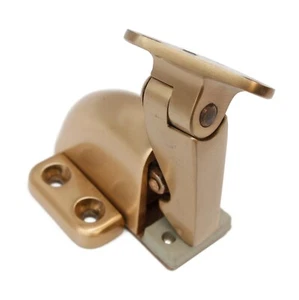 Olde New Baldwin Adjustable Brushed Brass Door Catch - Picture 1 of 8
