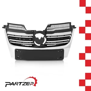 Front Upper Chrome Grille Grill For 2005 06-2010 VW Volkswagen Jetta MK5 Sedan  - Picture 1 of 12