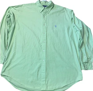 Ralph Lauren Mens Shirt XL Blake Oxford Button Up Casual Preppy Lime Green Color - Picture 1 of 8