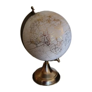 world globe white and gold for home decor and desktop. - Picture 1 of 13