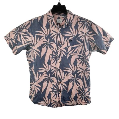Rip Curl Palm Tree Print Pink Hawaiian Aloha Short Sleeve Shirt Men’s XL EUC - Image 1 of 4