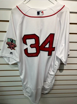 Camiseta David Ortiz 2 de outubro de 2016 autografada equipe emitida em casa - Imagem 1 de 2