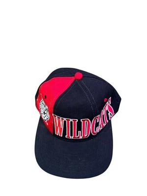 Boné chapéu vintage anos 90 Arizona Wildcats Starter Arch soletrar Snap Back masculino raro - Imagem 1 de 4