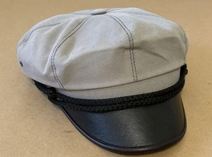Sterkowski Harley 100% Softened Cotton Biker Cap/Leather Visor Vintage - Picture 1 of 6