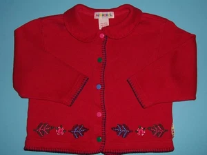 Gymboree VTG girls "SCHOOL YARD"  MEDIUM...CARDIGAN...RAINBOW TAG...FALL 1996 - Picture 1 of 5