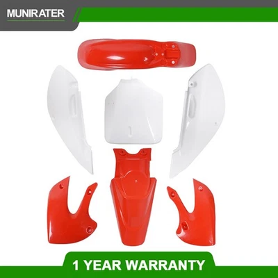 Kit de carenado de guardabarros de plástico rojo apto para Kawasaki KX65 KLX110 DRZ110 Suzuki RM65 Foto 1 de 4