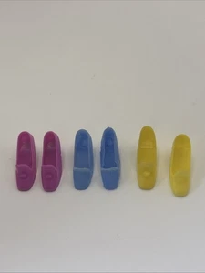 Vintage Barbie France Three Pairs Mod Pilgrim Shoes Hong Kong 1970s Hard Plastic - Picture 1 of 11