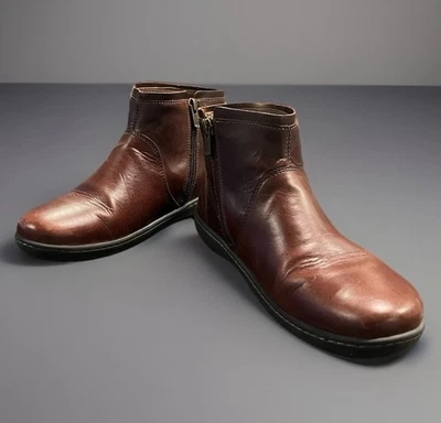 Birkenstock Bennington Botas al Tobillo de Cuero Marrón con Cremallera Lateral para Mujer 39/8-8 1/2 Foto 1 de 4