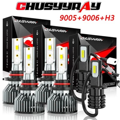 Faro LED haz alto/bajo para Mitsubishi Eclipse 1992-1999-6x + bombillas antiniebla Foto 1 de 4