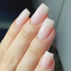 1Set Omber Press on Nail French Tips Fake Nail Glues on Nail Acrylic False Nail - Picture 1 of 8