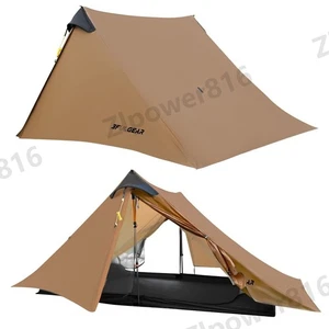 3F UL GEAR 2022 Nueva 4 Temporadas Lanshan2 Ultraligera Camping 15D Tienda 2 Personas Caqui - Imagen 1 de 7