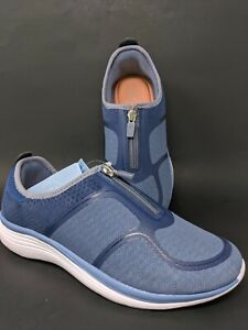 Easy Spirit Gemela 2 Medium Blue 420 Zip Front E360 Walking Shoe Womens 8.5M