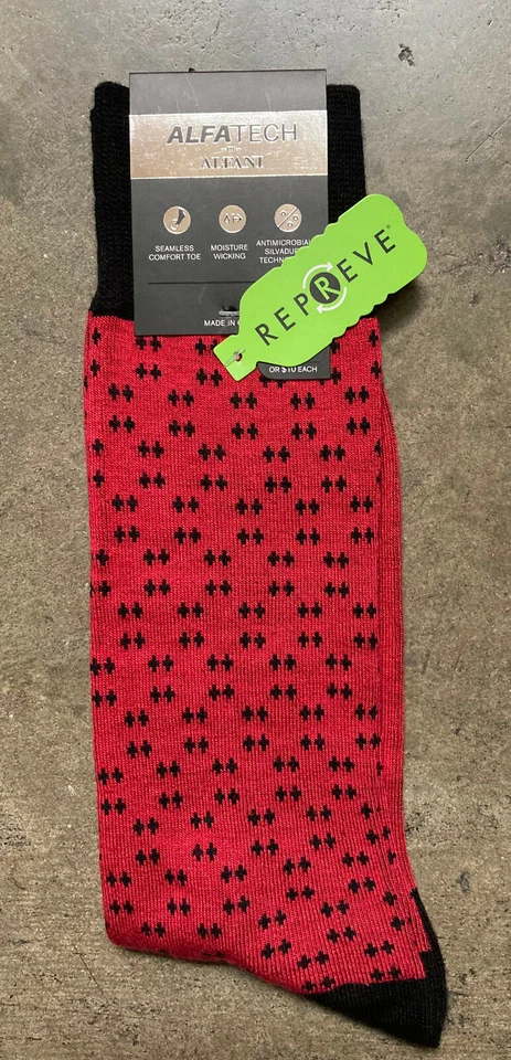 New Alfani Men's Dress Socks, Red Combo, 7-12 - Image 1 of 1
