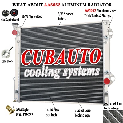 2 ROW Aluminum Radiator For 2002-2009 2005 Toyota Land Cruiser Prado 120 Series Foto 1 de 4