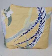 Williams Sonoma Painted Peacock Golden Yellow Duvet Cover Full/Queen NWOT 