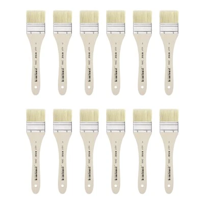 Lot of 12 Paint Brush Set Pure Hog Extra Thick Bristles 1.75 Inch Wide - image 1 of 4